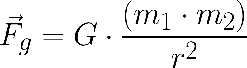 gravitational force equation